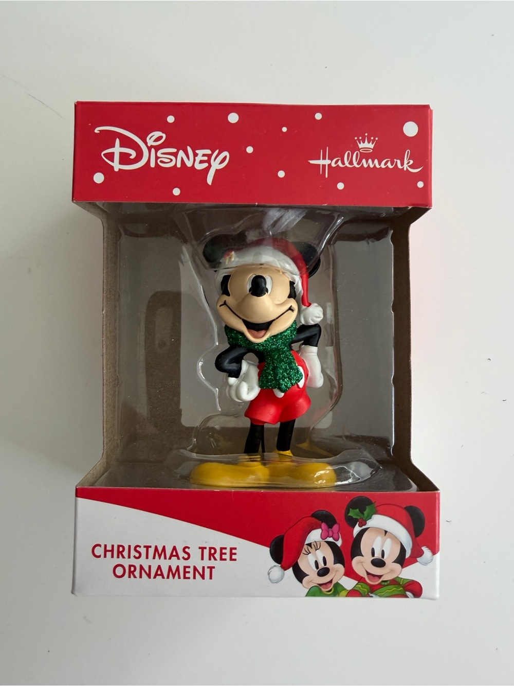Hallmark Mickey Mouse Red Christmas Tree Ornament New in Box